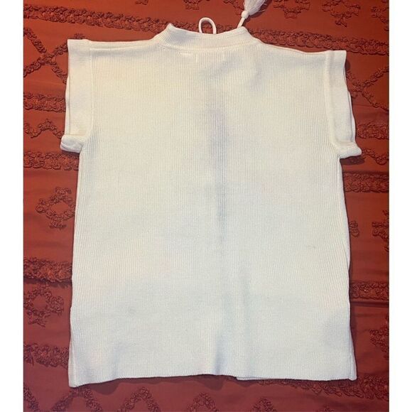 Pompom creamy quirky pockets mock collar size 38 - Picture 6 of 16